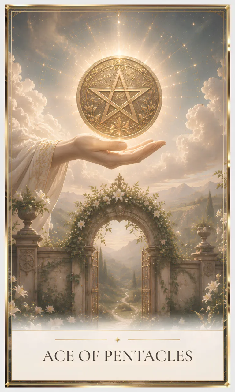 Ace of Pentacles tarot card