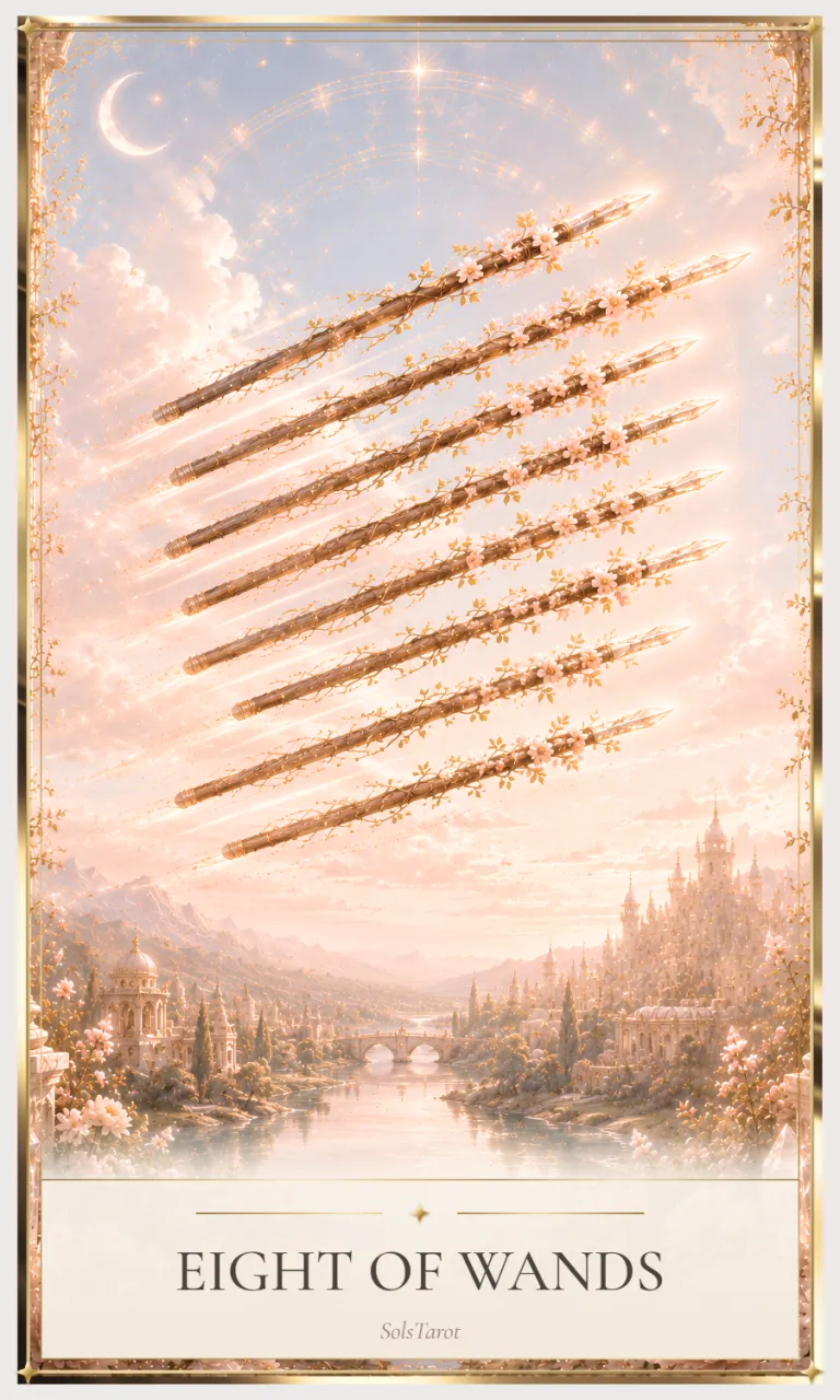 Eight of Wands tarot card