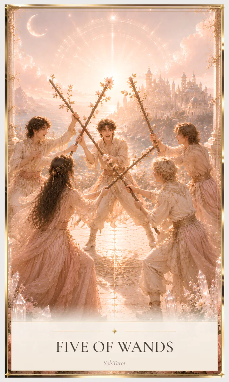 Five of Wands tarot card