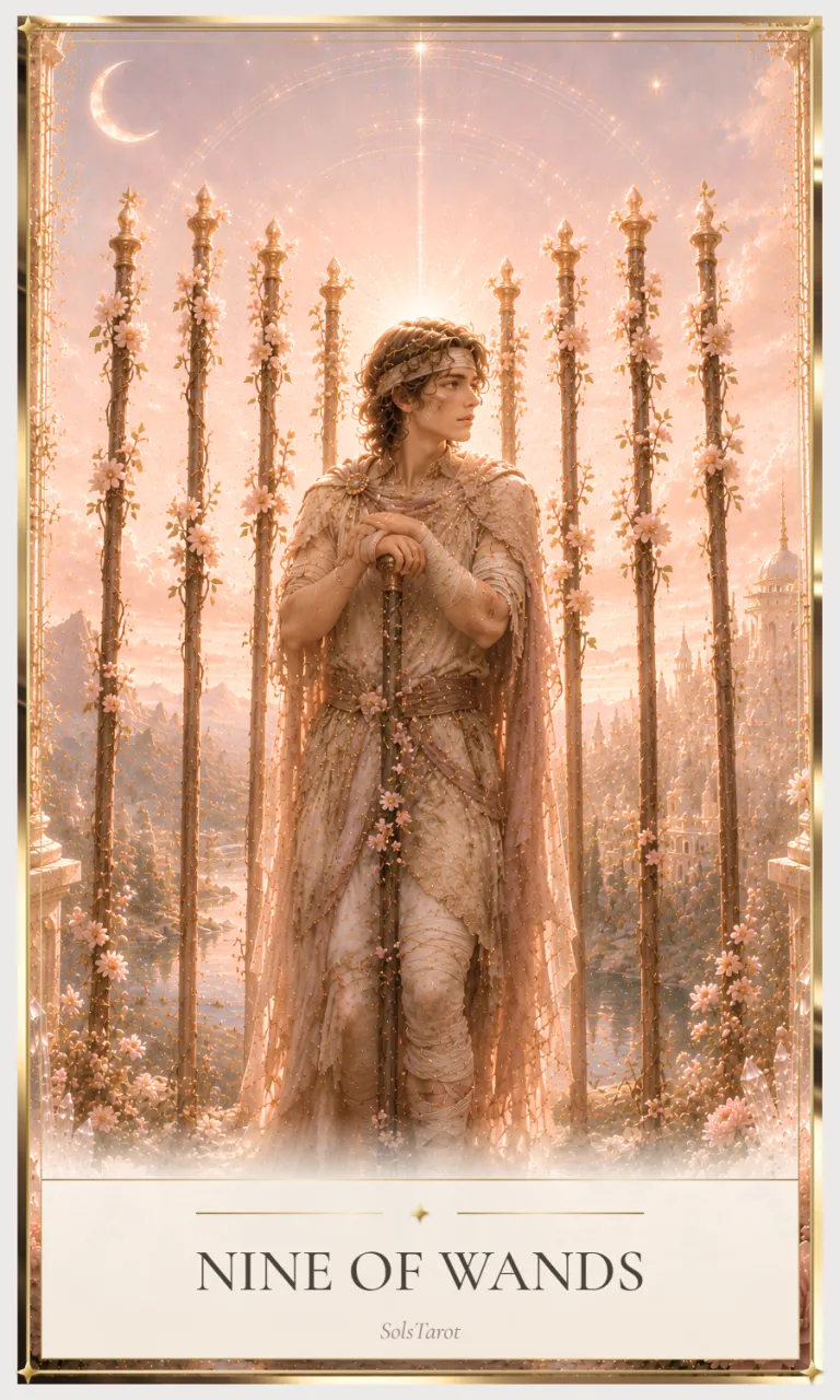 Nine of Wands tarot card