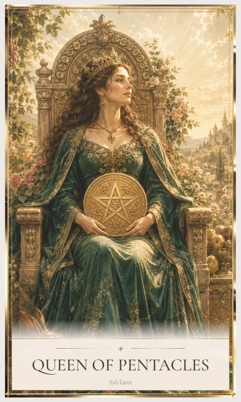 Queen of Pentacles tarot card