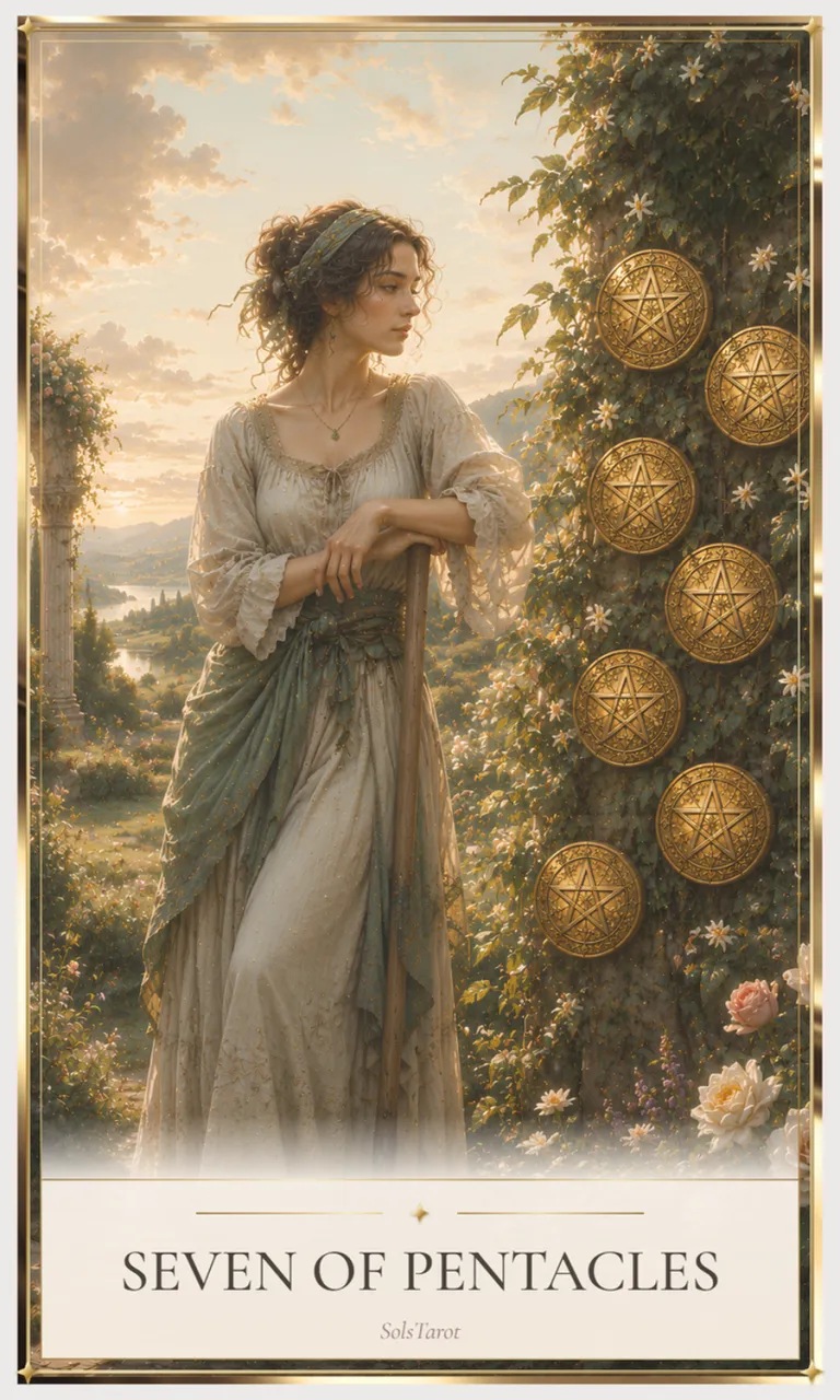 Seven of Pentacles tarot card