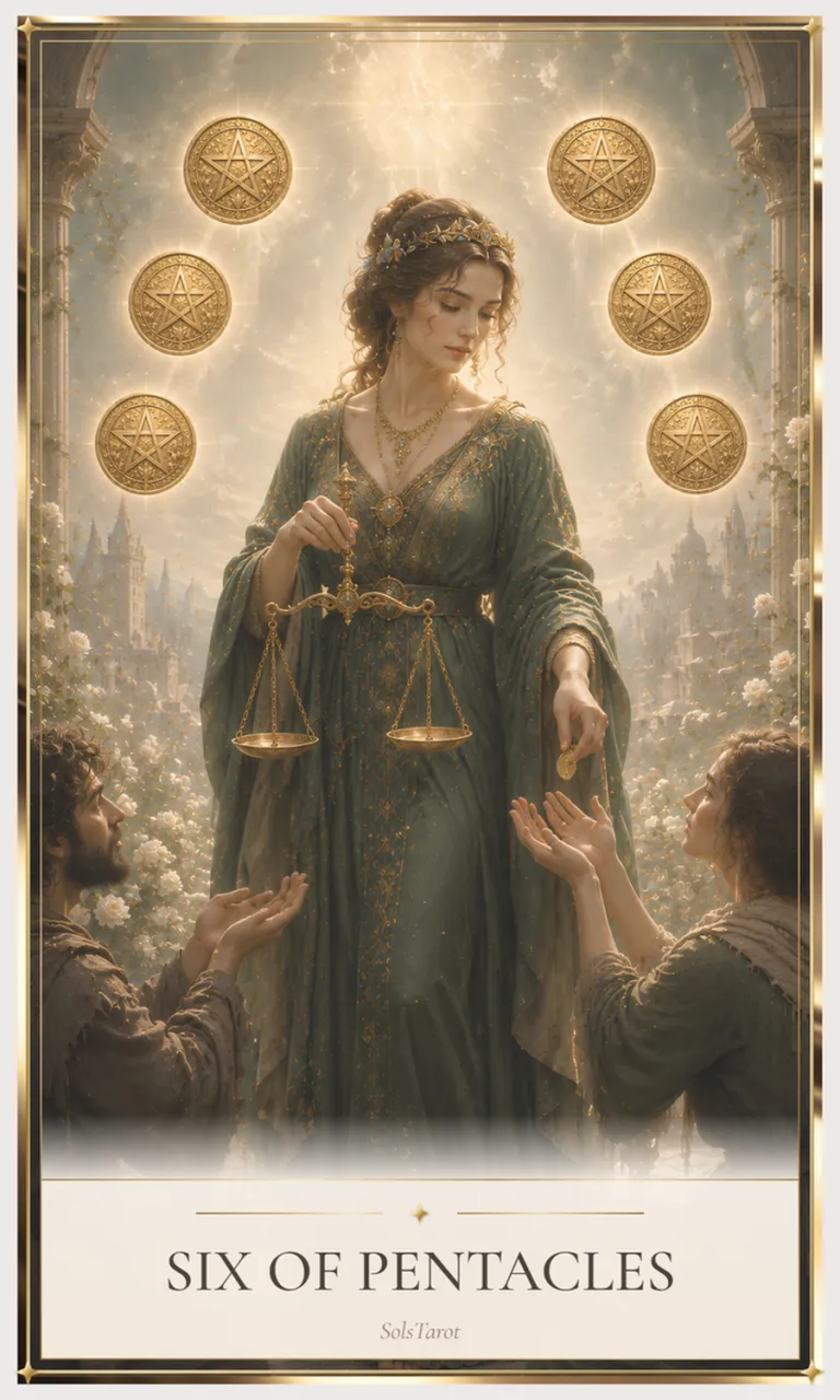 Six of Pentacles tarot card