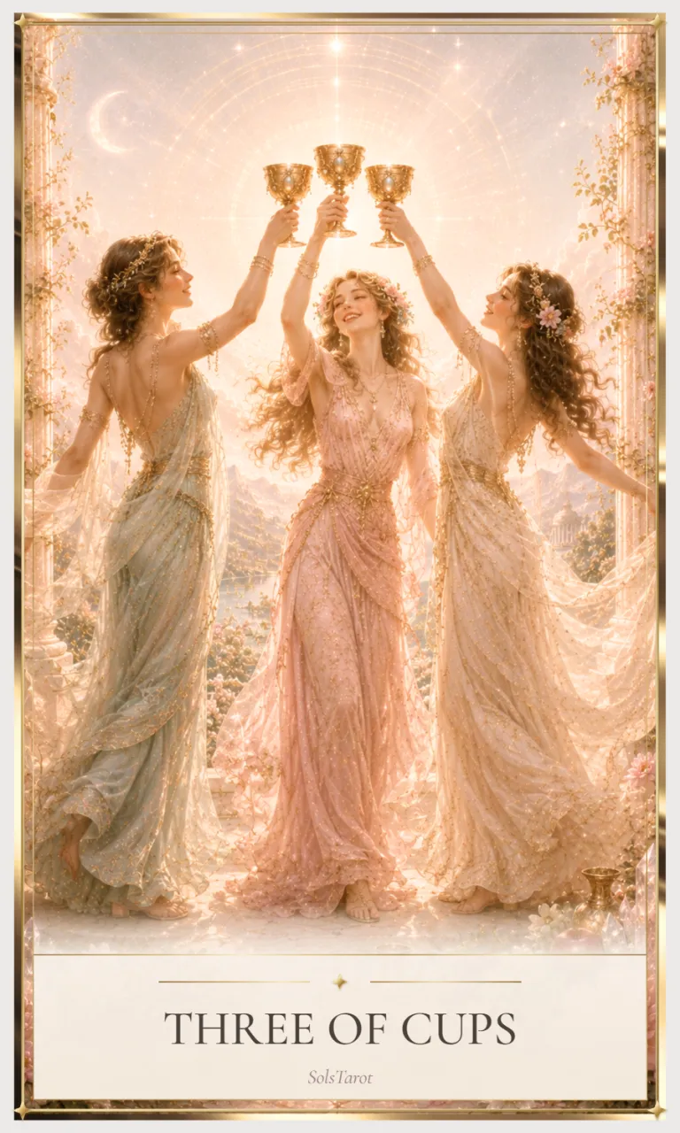 Three of Cups tarot card