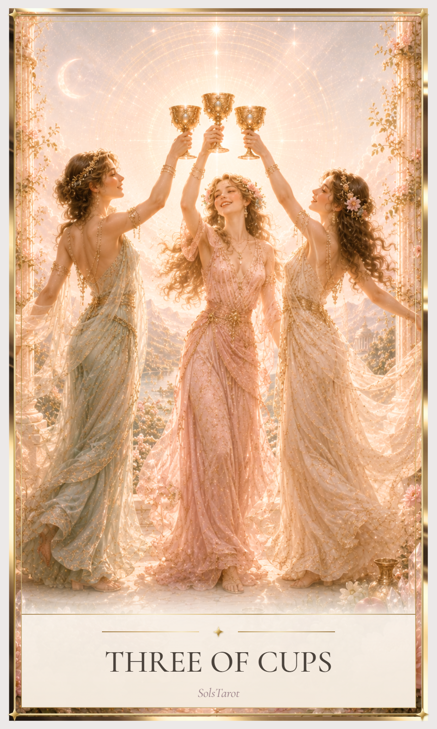 Three of Cups tarot card