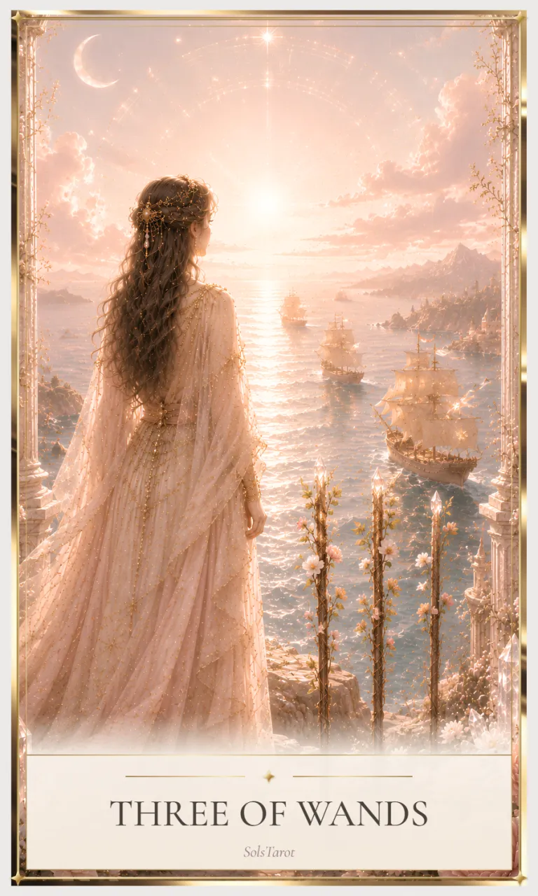 Three of Wands tarot card