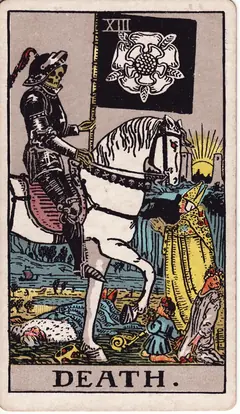 Death in the classic 1909 Rider-Waite tarot deck