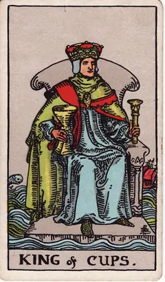 King of Cups in the classic 1909 Rider-Waite tarot deck
